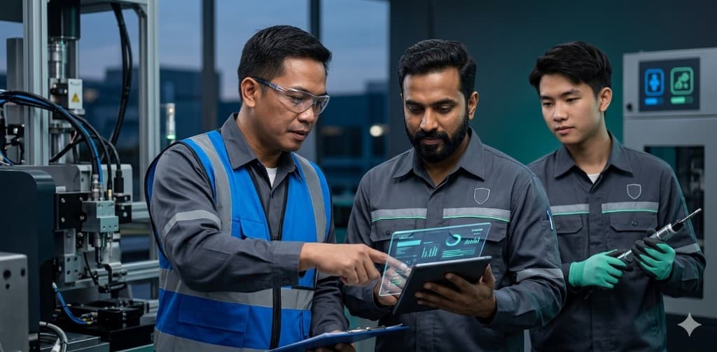 Workers from Asia — skilled tradespeople and engineers ready for European employers
